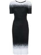 Oscar De La Renta Degrade Pencil Dress - Black
