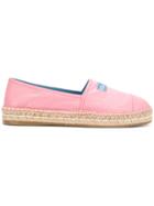 Prada Logo Patch Espadrilles - Pink & Purple