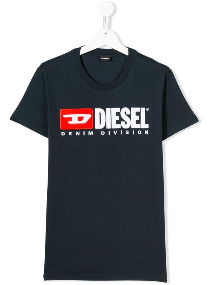 Diesel Kids Teen Tjustdivision T-shirt - Blue