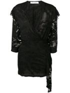Iro Floral Lace Dress - Black