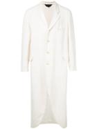 Comme Des Garçons Vintage Long Textured Coat - White
