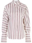 Palmer / Harding Deconstructed Striped Shirt - White