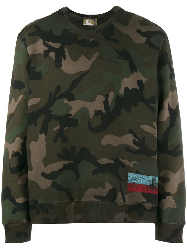 Valentino Id Camouflage Sweatshirt - Green