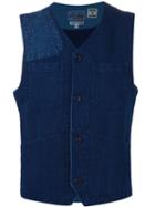 Blue Blue Japan Patch Pocket Vest, Men's, Size: Large, Cotton/linen/flax