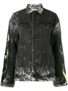 Filles A Papa Renegade Embellished Denim Jacket, Women's, Size: 2, Black, Cotton