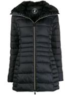 Save The Duck Faux-fur Lined Padded Jacket - Black