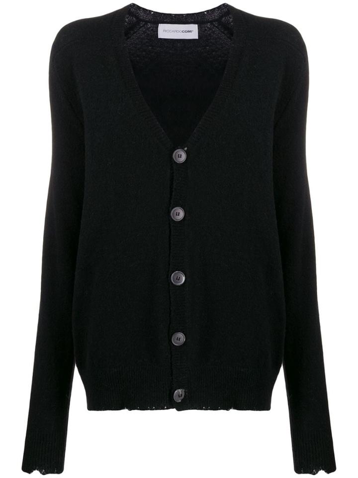Riccardo Comi Slouchy Cardigan - Black