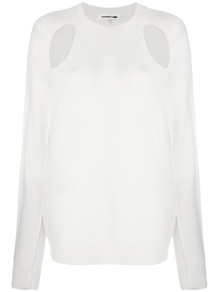 Mcq Alexander Mcqueen Cut-out Detail Jumper - White