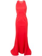 Zac Posen Fishtail Gown - Red