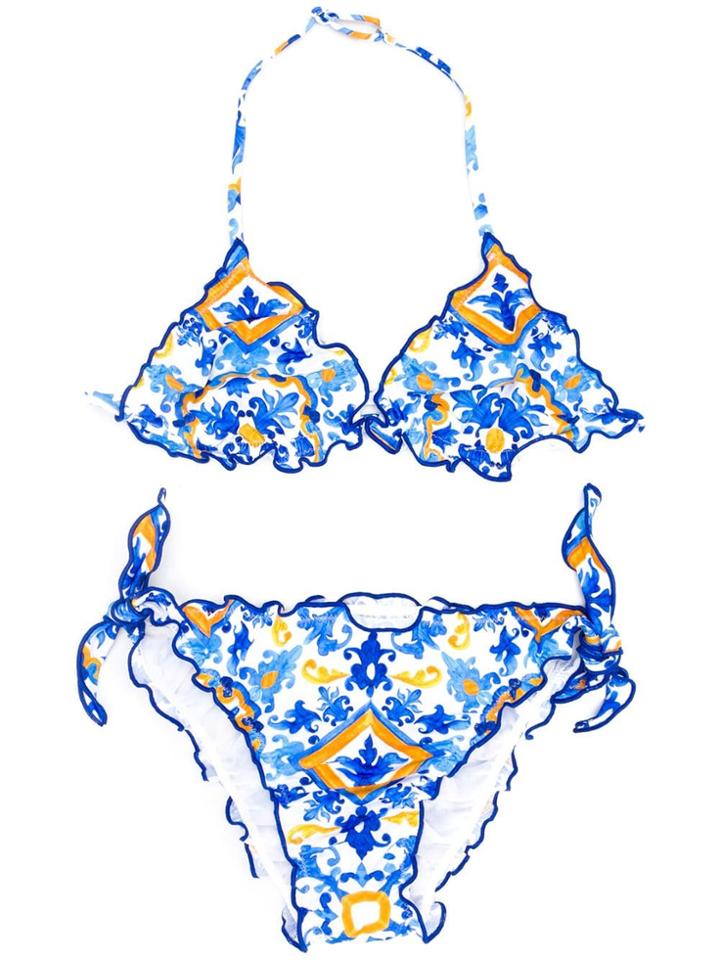 Mc2 Saint Barth Kids Frou Frou Bikini - Blue
