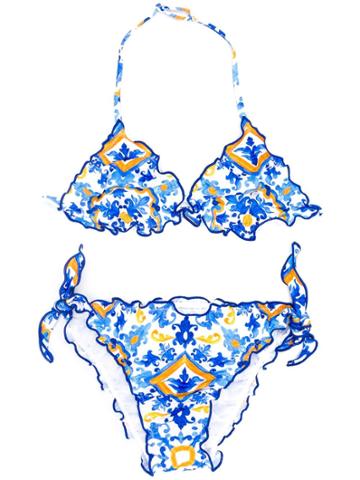 Mc2 Saint Barth Kids Frou Frou Bikini - Blue