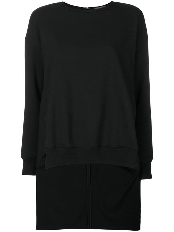 Y's Sweater With Long Reverse Style - Black