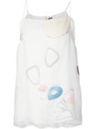 Adam Lippes Printed Silk Vest, Women's, Size: 4, White, Silk