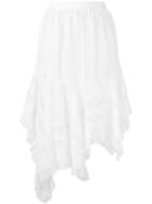 Philosophy Di Lorenzo Serafini - Asymmetric Skirt - Women - Polyamide/viscose - 38, Women's, White, Polyamide/viscose
