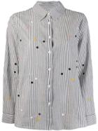 The Great. Striped Shirt - Black