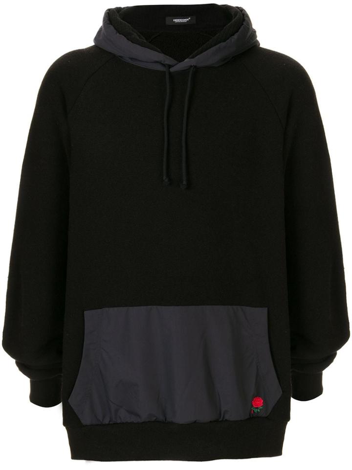 Undercover Rose-print Oversized Hoody - Black