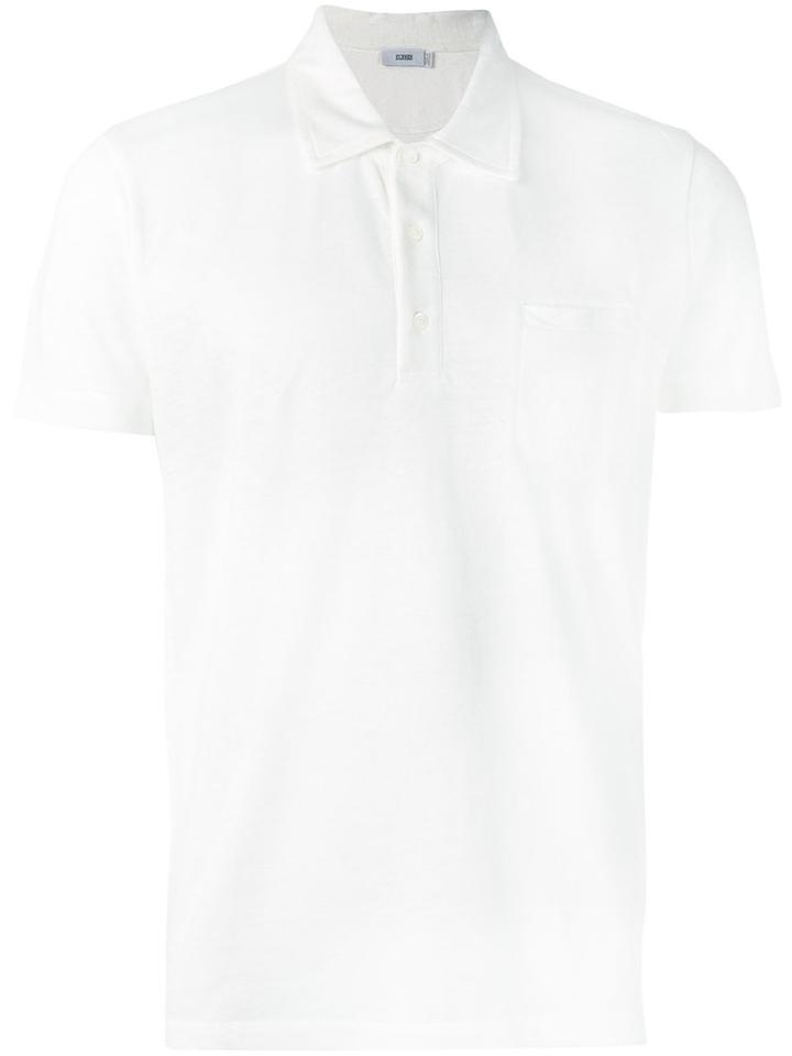 Closed Pocket Polo Shirt, Men's, Size: Medium, White, Cotton/polyester