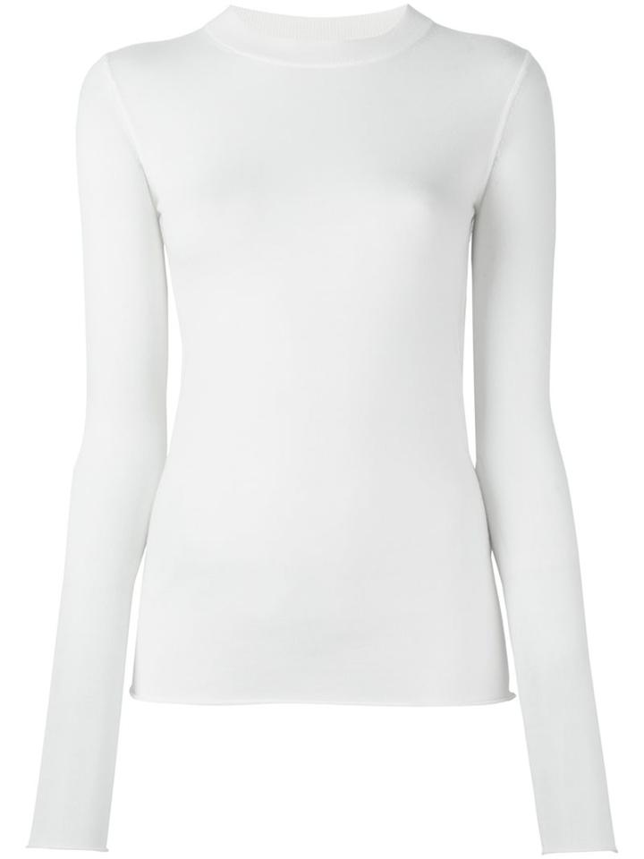 Joseph Round Neck Jumper, Women's, Size: Xs, White, Merino