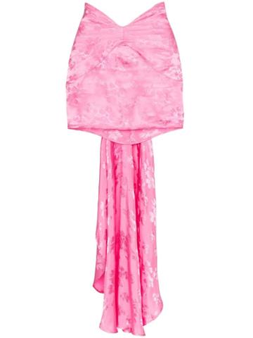 Attico Jacquard Tail Detail Mini Skirt - Pink