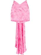 Attico Jacquard Tail Detail Mini Skirt - Pink