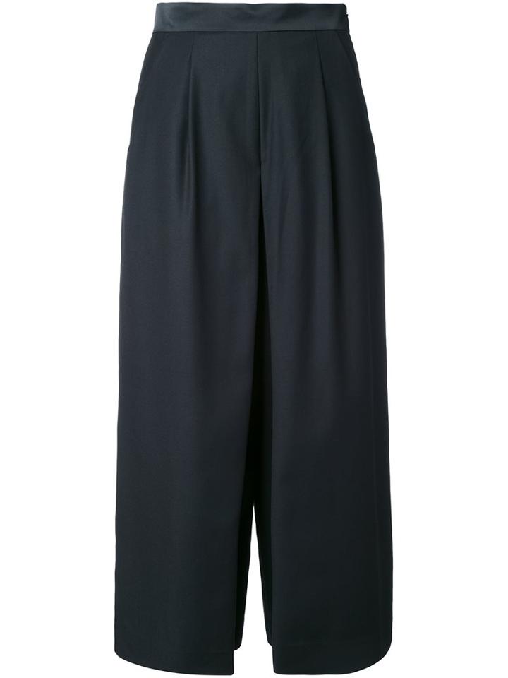 Guild Prime Cropped Pleated Palazzo Pants, Women's, Size: 36, Black, Polyester