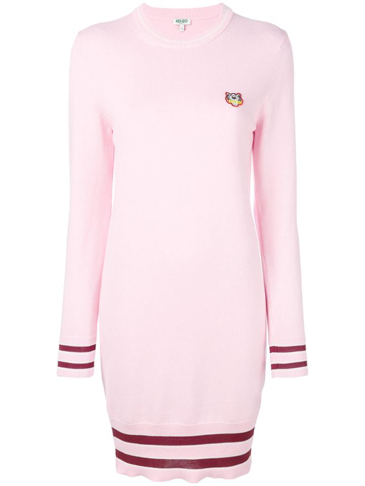 Kenzo Mini Tiger Sweater Dress - Pink & Purple