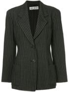 Issey Miyake Pre-owned Pinstripe Fitted Blazer - Grey