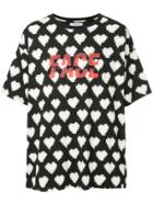 Facetasm Heart Print T-shirt - Black