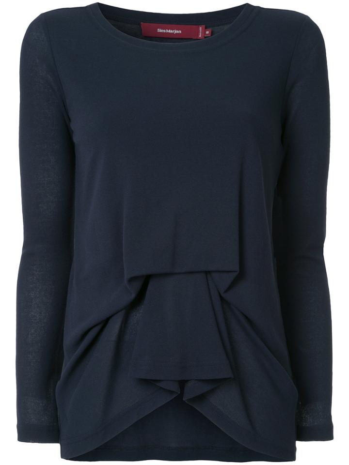 Sies Marjan Mena Gathered Detail Top - Blue
