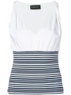Sport Max Code Striped Vest Top - White