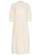 Jil Sander Pleated Shirt Dress - Neutrals