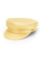 Manokhi Metallic Baker Boy Hat - Yellow