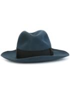 Borsalino Fedora Hat, Men's, Size: 57, Blue, Rabbit Felt