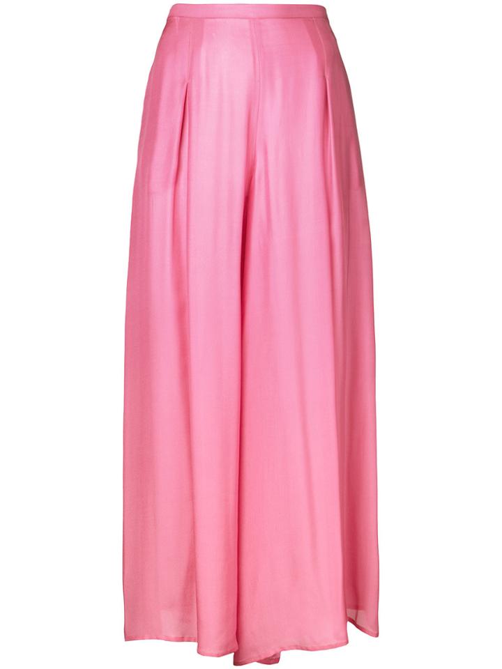 Paule Ka Wide Leg Woven Trousers - Pink & Purple
