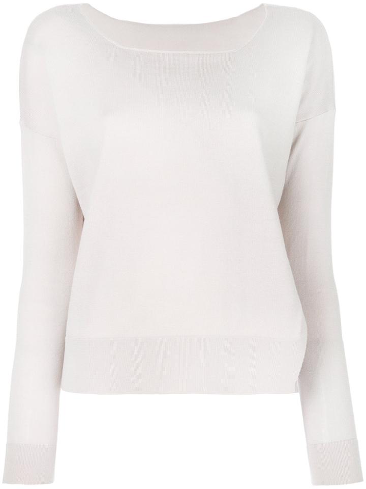 Roberto Collina Round Neck Jumper - Nude & Neutrals