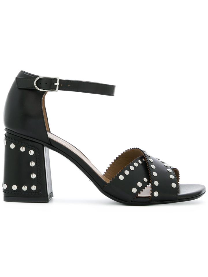 Sonia Rykiel Crossover Stud Sandals - Black