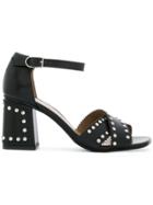 Sonia Rykiel Crossover Stud Sandals - Black