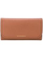 Burberry Two-tone Leather Continental Wallet And Coin Case - Brown