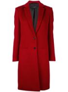 Joseph Classic Mid-length Coat, Women's, Size: 44, Red, Viscose/cashmere/wool