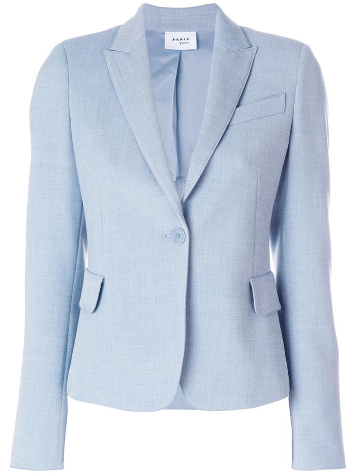 Akris Punto Fitted Button Blazer - Blue