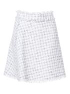 Msgm Tweed A-line Skirt - White
