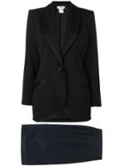 Yves Saint Laurent Vintage Shawl Lapel Skirt Suit - Black