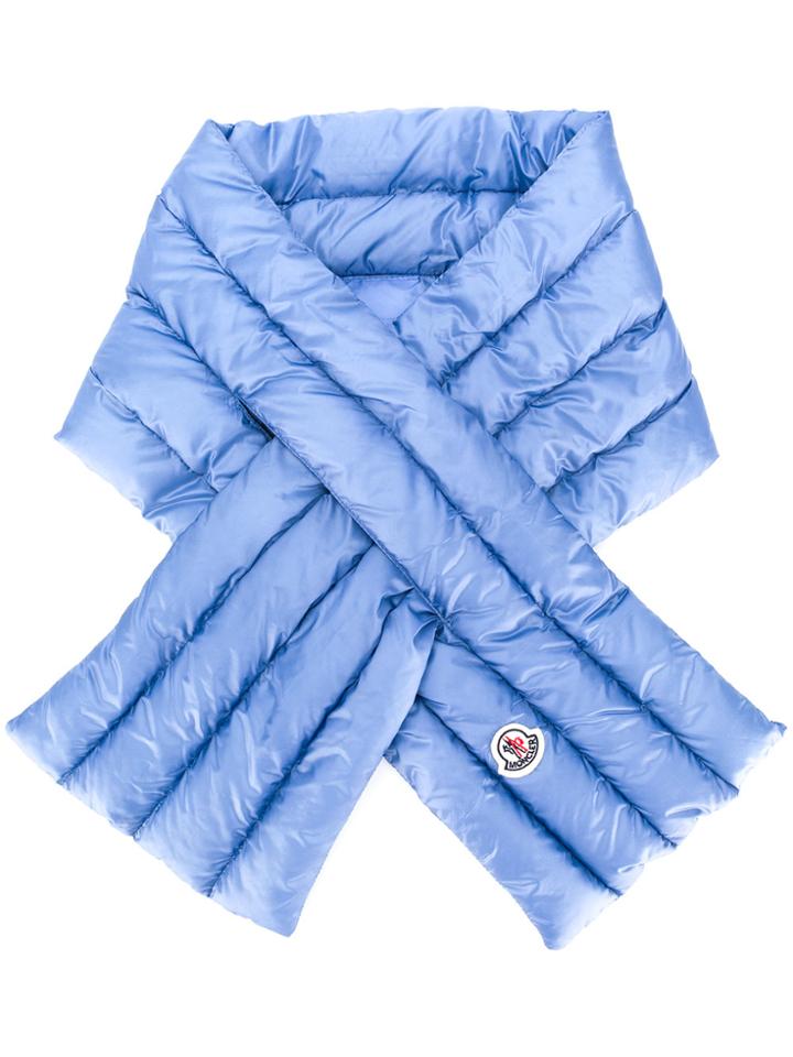 Moncler Logo Padded Scarf - Blue
