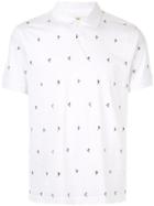 Kent & Curwen Skiing Print Polo Shirt - White