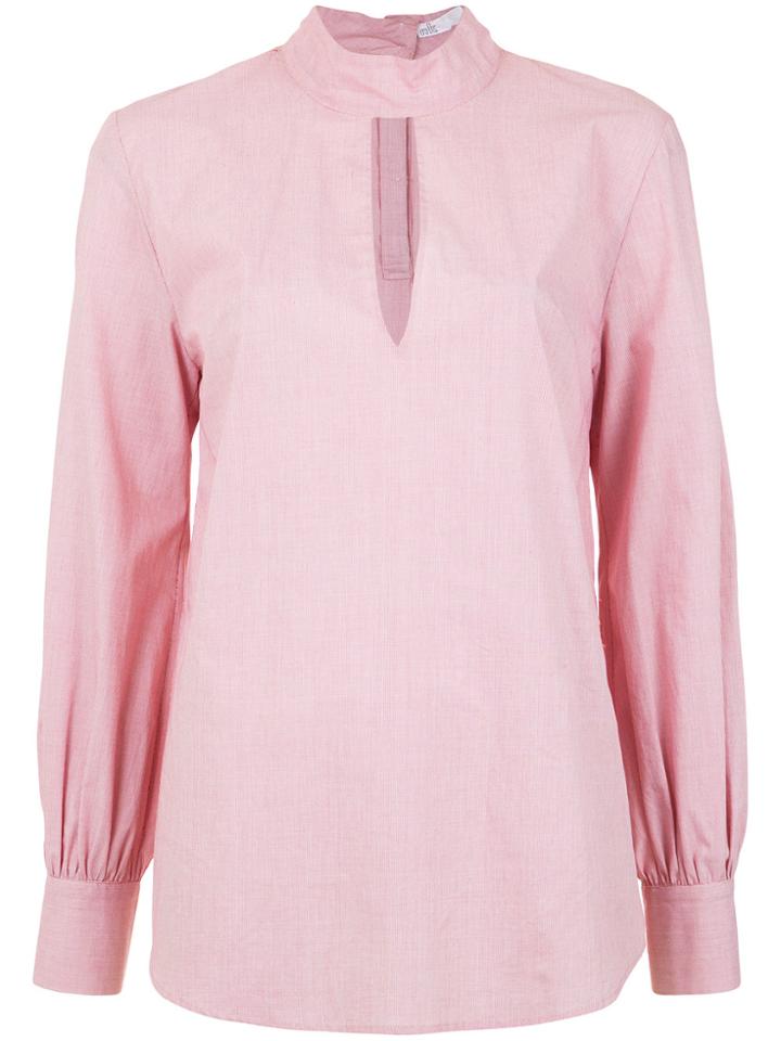 Nk High Neck Blouse - White