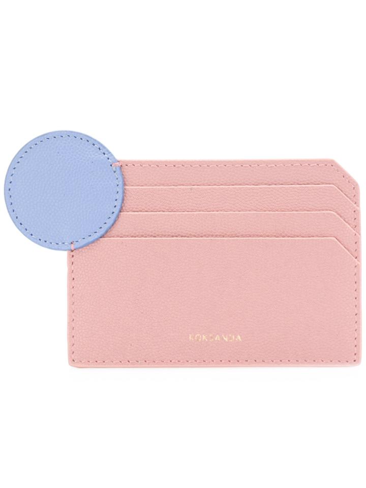 Roksanda Geometric Detail Card Holder - Pink & Purple