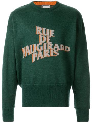 Wooyoungmi Rue De Vaugirard Paris Crew-neck Jumper - Green