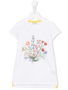 Fendi Kids Floral Print T-shirt, Girl's, Size: 10 Yrs, White
