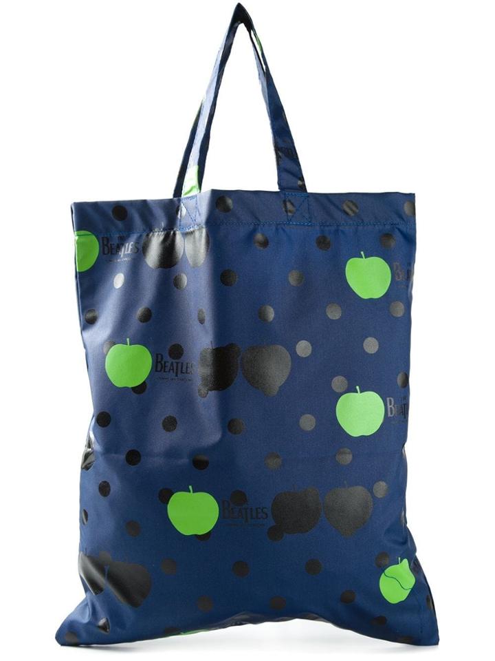 The Beatles X Comme Des Garçons Apple And Polka Dot Tote - Blue