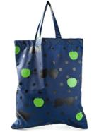 The Beatles X Comme Des Garçons Apple And Polka Dot Tote - Blue